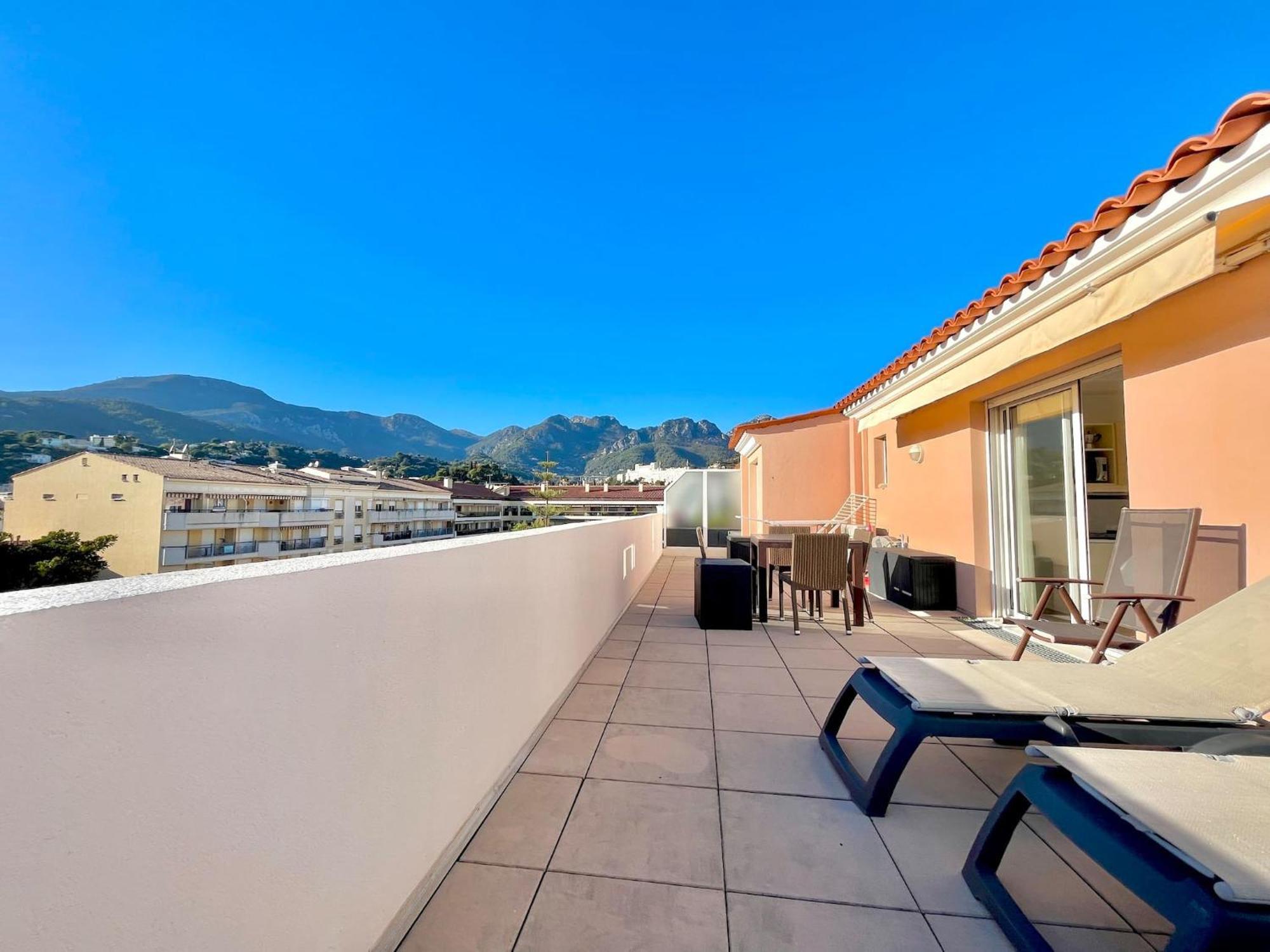 "Le Rooftop Des Rivages" Immense Terrasse, Centre Leilighet Menton Eksteriør bilde